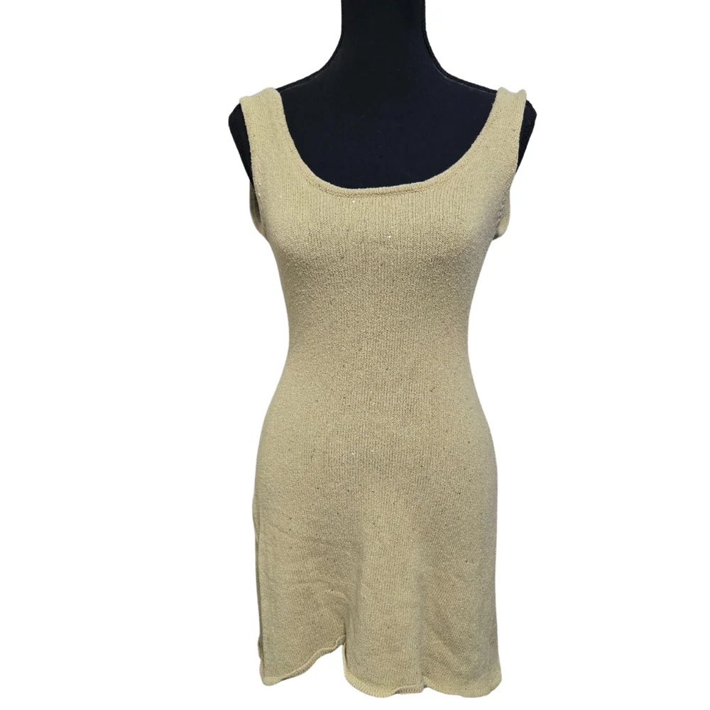 Weworewhat Cream Knit Dress Soze Small - Picture 1 of 5